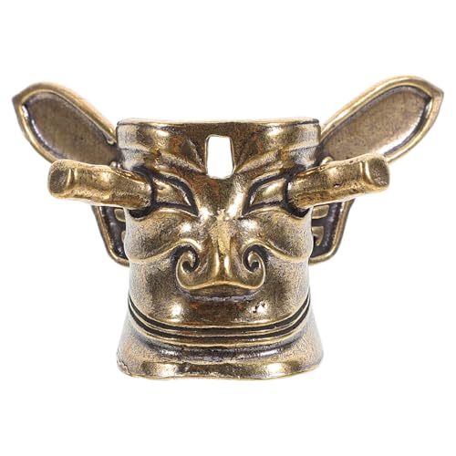 Alipis Sanxingdui Messingware Halloween Kostüm Schmuck Halsketten Für Frau Charme Halskette Vintage Schmuck Halloween Maske Menschlicher Kopf Anhänger Menschliches Gesicht Charm Kupfer von Alipis