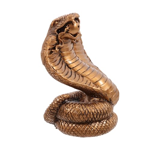 Alipis Schlangen-Ornamente riesiges Kuscheltier Plüsch goldene Schlangenstatue ausgestopft Alligator Schlangenfiguren aus Harz Schlangenfigur aus Kunstharz Schlangenhandwerk Dark Brown von Alipis