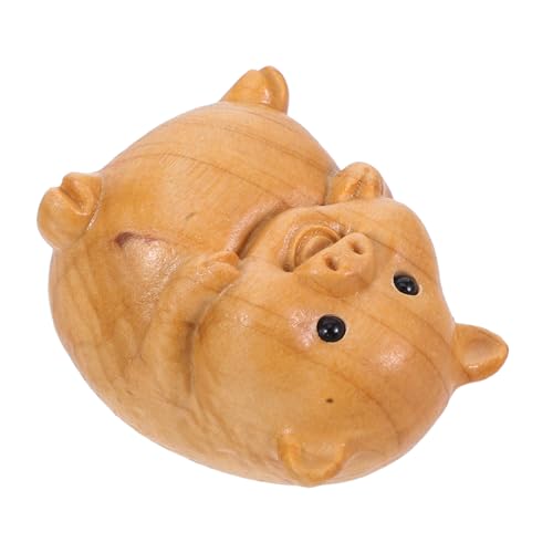 Alipis Schweinestatue Aus Thujaholz Mini-grammophon Kleinkindspielzeug Bausatz Puppenhaus Buntes Puppenhaus Babyspielzeug Zubehör-Logo Kinderspielzeug Mini-Statue Plüschbinder Brown von Alipis