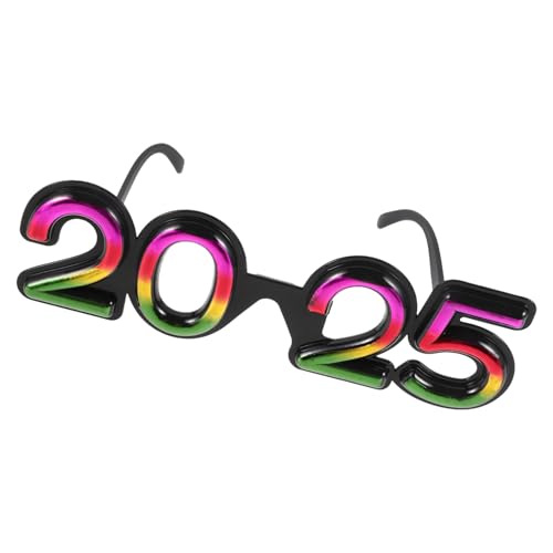 Alipis Silvesterbrille 2025 Zahl Brille Neuheit Brille Groß Geburtstagsparty Gastgeschenke Zubehör Fotoautomaten-Requisiten Kinder Erwachsene Halloween Abschlussfeier Cosplay-Kostüm von Alipis