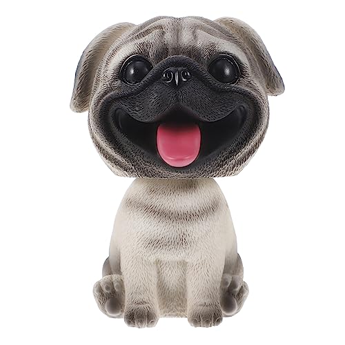 Alipis Wackelkopf Hund Figur Lustige Auto Dekoration Niedliches Pug Ornament Für Armaturenbrett Resin Dog Adornment Schüttelkopf Hund Für Zuhause Und Auto Ideal Als von Alipis