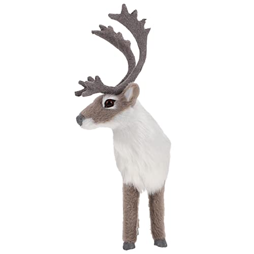 Alipis Weihnachten Rentier Figur Statue Weihnachten Hirsch Skulptur Desktop Ornament Elch Ornament Weihnachtsbaum Ornament von Alipis