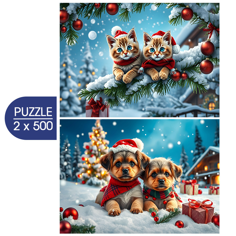 Alipson Puzzle 2 Puzzles - Chatons et Chiots de Noël 500 Teile Puzzle Alipson-Puzzle-F-50260 Alipson Puzzle 2 Puzzles - Chatons et Chiots de Noël 500 Teile Puzzle Alipson-Puzzle-F-50260 von Alipson Puzzle