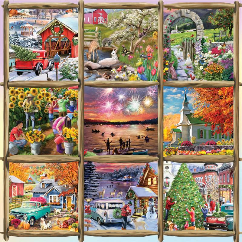 Alipson Puzzle Neun Jahreszeiten-Quadrate 1000 Teile Puzzle Alipson-Puzzle-50055 von Alipson Puzzle