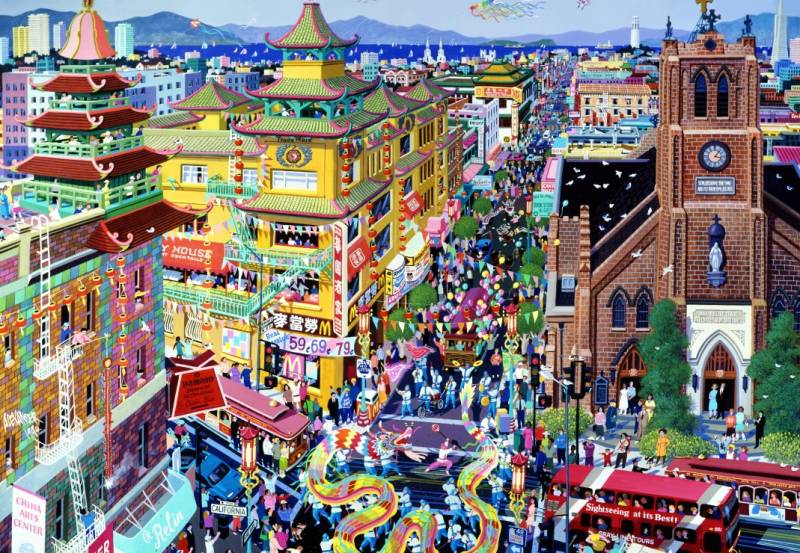 Alipson Puzzle San Francisco - China Town 1000 Teile Puzzle Alipson-Puzzle-F-50151 von Alipson Puzzle