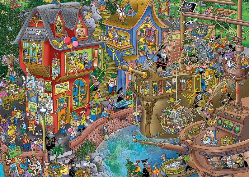 Alipson Puzzle Steve Skelton - Hafen von Pontcheffs 1000 Teile Puzzle Alipson-Puzzle-F-50048 von Alipson Puzzle