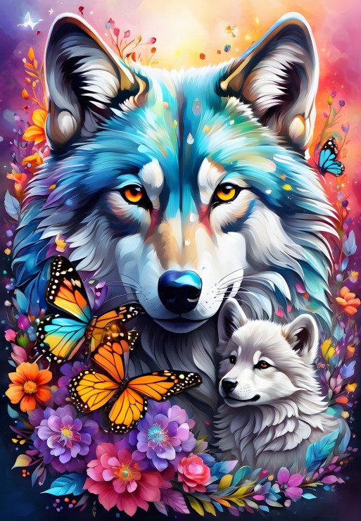 Alipson Puzzle Wolves - Maternal Love Collection 1000 Teile Puzzle Alipson-Puzzle-F-50124 von Alipson Puzzle