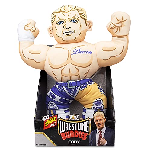 AEW Wrestling Buddies – Cody Rhodes – der offizielle LJN Wrestling Buddy Plüsch, 45,7 cm, mit aufgenommenen Sounds von The Actual Wrestler von All Elite Wrestling