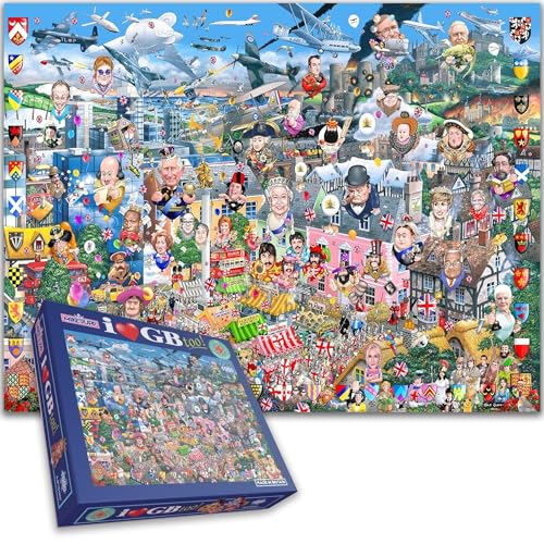 1000-teiliges Puzzle „I Love Great Britain“ von Mike Jupp von All Jigsaw Puzzles