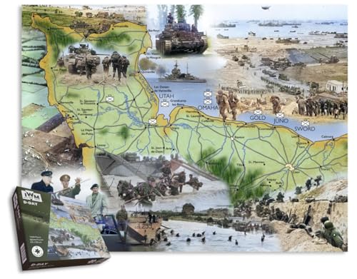 1000-teiliges Puzzle Imperial War Museums D-Day Landing Operation Overlord Alliierte Invasion in der Normandie 2. Weltkrieg für Erwachsene, Größe 66 x 50 cm von All Jigsaw Puzzles