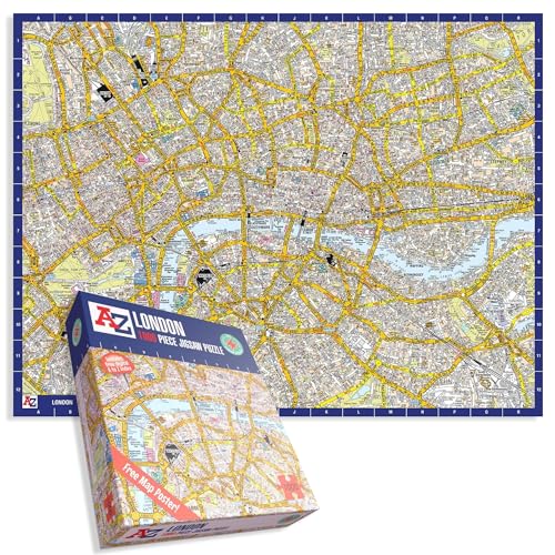 A bis Z Karte von London Puzzle für Erwachsene – 1000-teiliges Puzzle Geschenk – Kartenpuzzle, Kartengeschenk von All Jigsaw Puzzles