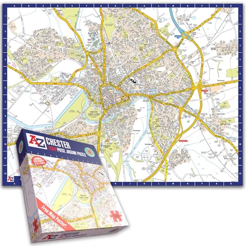 A bis Z Map of Chester 1000 Teile Puzzle von All Jigsaw Puzzles