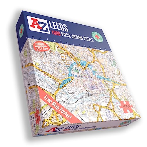 A to Z Map of Leeds Puzzle für Erwachsene – 1000 Teile Puzzle Geschenk – Karte Puzzles, Karte Geschenk von All Jigsaw Puzzles