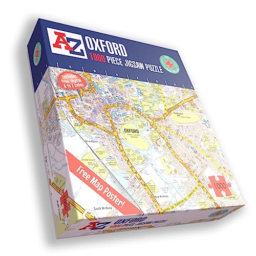 A to Z Map of Oxford Puzzle für Erwachsene – 1000 Teile Puzzle Geschenk – Karte Puzzles, Karte Geschenk von All Jigsaw Puzzles