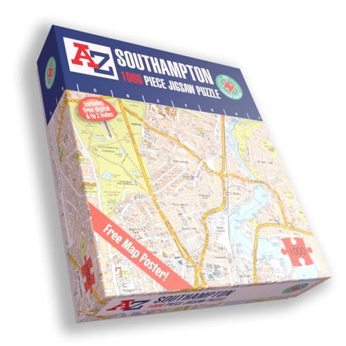 A to Z Map of Southampton Puzzle für Erwachsene – 1000 Teile Puzzle Geschenk – Karte Puzzles, Karte Geschenk von All Jigsaw Puzzles