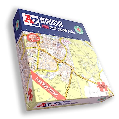 A to Z Map of Windsor Puzzle für Erwachsene – 1000 Teile Puzzle Geschenk – Karte Puzzles, Karte Geschenk von All Jigsaw Puzzles