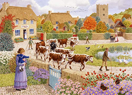 All Jigsaw Puzzles AJP10218 Autumn Village – Sarah Adams 500 XL Teile Puzzle von All Jigsaw Puzzles