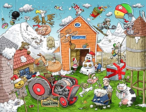 All Jigsaw Puzzles AJP10407 1000-teiliges Puzzle Christmas at Chaos Farm von All Jigsaw Puzzles