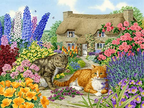 All Jigsaw Puzzles AJP13049 - Frühlingshütten-Katzen - Sarah Adams - 500 Stück von All Jigsaw Puzzles