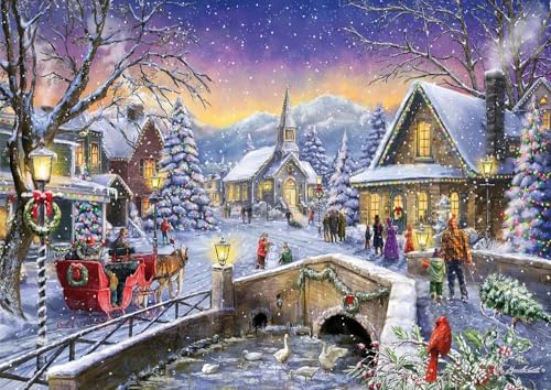 Christmas Village Glow Puzzle 1000 Teile von All Jigsaw Puzzles