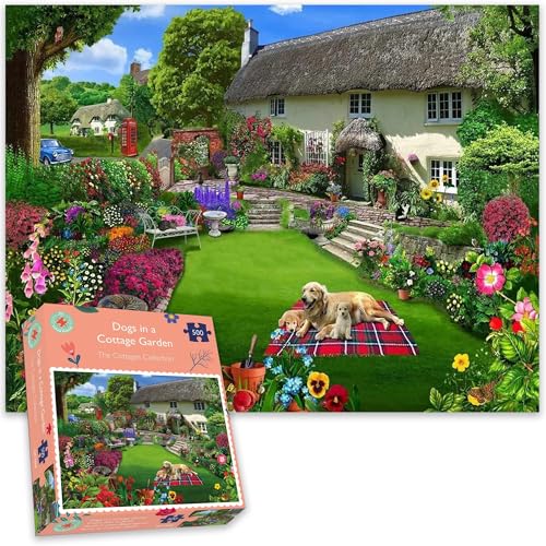 Dogs in a Cottage Garden 500 Piece Jigsaw Puzzles Dogs in a Cottage Garden 500 Piece Jigsaw Puzzles von All Jigsaw Puzzles