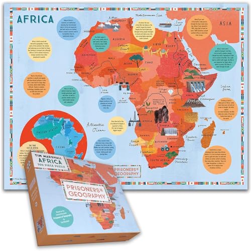 Explore Africa with Prisoners of Geography 500 Pieces Map Puzzle - A Fascinating Journey Through Africa's Geography and Politics - Size 50 x 38 CM von All Jigsaw Puzzles