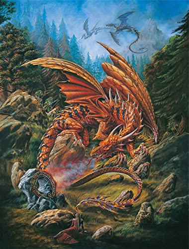 Gothic Fantasy Puzzles für Erwachsene - Drachen des Runering - Mystisches 1000-teiliges Puzzle - Magisches Kunstwerk-Puzzle - Hergestellt in Großbritannien von All Jigsaw Puzzles