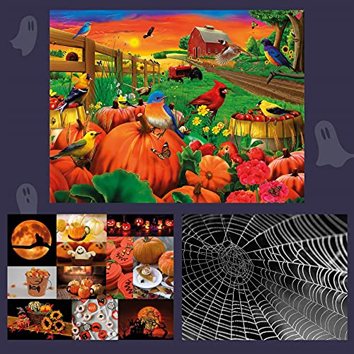 Halloween-Puzzle, 3 x 1000-teiliges Puzzle für Erwachsene und Jugendliche, 66 cm x 50 cm, Kürbisse, Horror-Puzzle, Herbst-Puzzle von All Jigsaw Puzzles