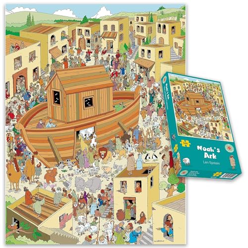 500 Teile Puzzle Len Epsteins urkomische Arche Noah Puzzle - Ein lustiges und chaotisches Tierabenteuer für Erwachsene, Größe 66 x 50 cm von All Jigsaw Puzzles