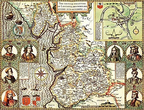 Map Marketing LANC1 Lancashire 1610 Historische Karte, 1000 Teile Puzzle Map Marketing LANC1 Lancashire 1610 Historische Karte, 1000 Teile Puzzle von All Jigsaw Puzzles