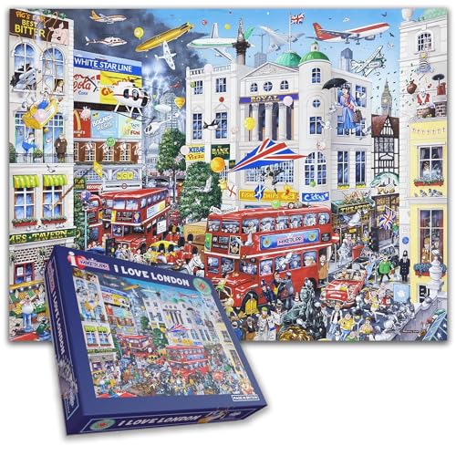 Mike Jupp I Love London Puzzle, 1000 Teile von All Jigsaw Puzzles