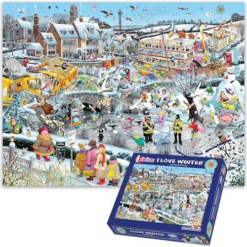 Mike Jupp Puzzle - Ich Liebe den Winter - 1000-teiliges Puzzle für Erwachsene | Hergestellt in Großbritannien | 66cm x 50cm von All Jigsaw Puzzles