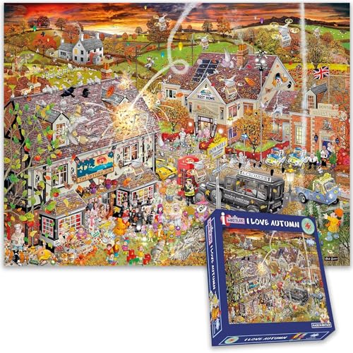 Mike Jupp Puzzles – I Love Autumn – 1000-teiliges Puzzle für Erwachsene | Hergestellt in Großbritannien | 66cm x 50cm von All Jigsaw Puzzles