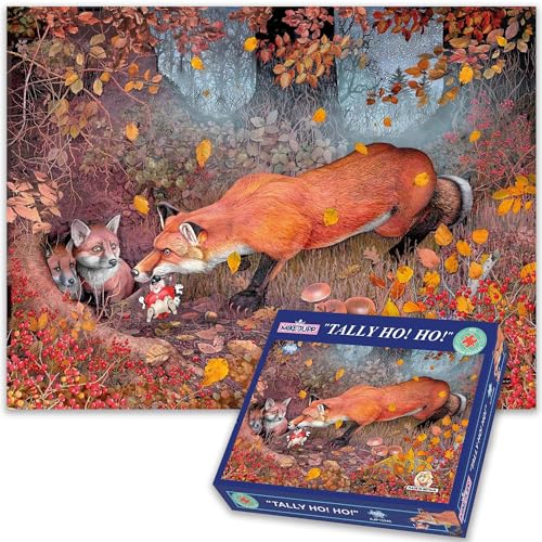 Puzzles für Erwachsene - Tally Ho! Ho! - Mike Jupp 1000-teiliges Puzzle | Hergestellt in Großbritannien | Dickes Puzzle-Brett | Cartoon-Puzzles von All Jigsaw Puzzles