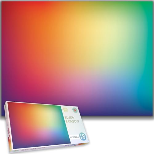 Schwierige Puzzle für Erwachsene - Impuzzibles Verschwommener Regenbogen - 1000 Teile, das schwerste Puzzle - 66 x 50 cm - Farbenfrohes (Verschwommener Regenbogen) von All Jigsaw Puzzles