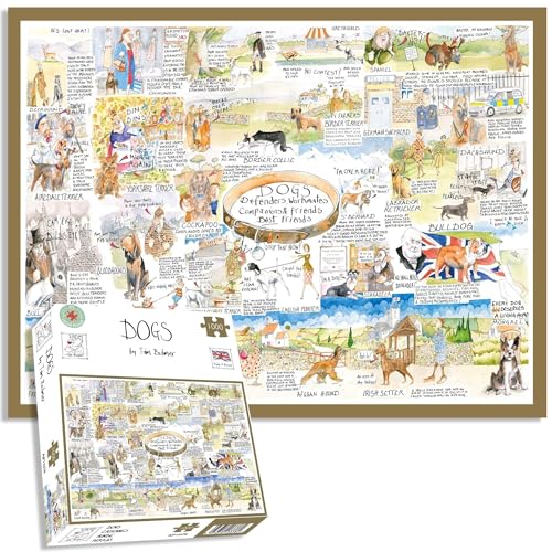 Hunde von Tim Bulmer - Lustiges Hundepuzzle - 1000-teiliges Puzzle für Erwachsene, großes Puzzle mit den Maßen 66cm x 50cm. Herausfordernd zu vervollständigen, aber unterhaltsam und humorvoll. von All Jigsaw Puzzles