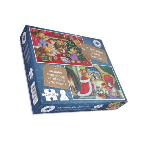 Weihnachtsbär Puzzle Set - 2 x 100 Teile Puzzles für Kinder Festliche Urlaubsbox mit Teddybär Weihnachtsszenen Singen mit Liedern über QR-Code Spaß Familie Urlaub Aktivität & Geschenk ab 5 Jahren Weihnachtsbär Puzzle Set - 2 x 100 Teile Puzzles für Kinder Festliche Urlaubsbox mit Teddybär Weihnachtsszenen Singen mit Liedern über QR-Code Spaß Familie Urlaub Aktivität & Geschenk ab 5 Jahren von All Jigsaw Puzzles