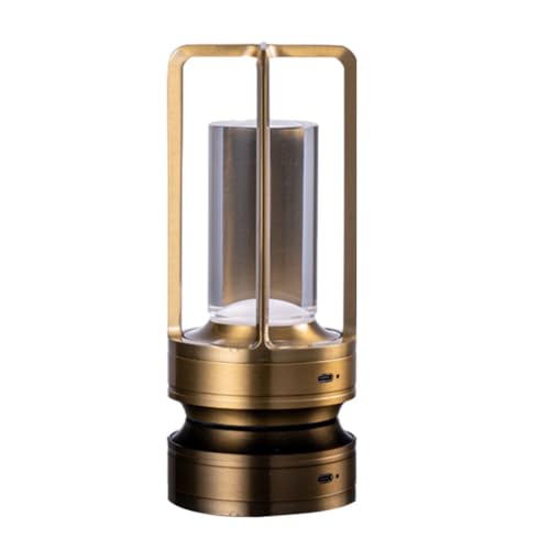 Allayu Kombination aus Stil und Funktion Lumisom Kristalllaterne Lampe Aluminiumlegierung Lumison Kristalllaterne Tischlampe Touch, Gold von Allayu