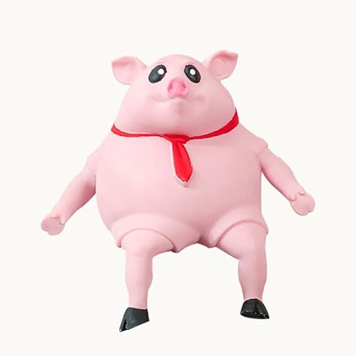 Allayu Stressabbau-Spielzeug Süße Rosa Schweineform Wich und Waschbar Geeignet Zum Emotionalen Entspannen Beim Quetschen Schwein TPR-Quetschspielzeug (25*22cm) von Allayu