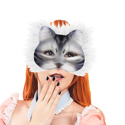 Allbestop 1 Set Leere Katzenmasken Tier Katze Maske Diy Set Mit Filzstoff Augennetz Falsche Wolle Therian Stuff Festliches Maskenball-Ankleidezubehör Batman Maske Für Katzen von Allbestop