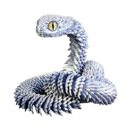 Allbestop 3D Gedruckte Schlange ​Flexible Joint Snake Toy Tiere Prank Sachen Flexible 3D Kristallschlangengelenke Tierspielzeuge Realistische Schlange Halloween Deko Party Streiche Schlangen Snake (G) von Allbestop