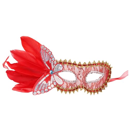 Allbestop Elegante Venezianische Maske Schwarz,Masken Für Damen Herren Halloween Karneval Party Schwarz Maskerade Masken Maske Gesicht Verkleidung Black Swan Kostüm Damen Fasching Deko von Allbestop