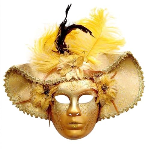 Allbestop Elegante Venezianische Maske Schwarz,Retro Maskerade Masken Für Karnevals Halloween Party Maskerade-Maske Für Herren Schwarze Maske Schwarze Maske Kostüm Fasching von Allbestop