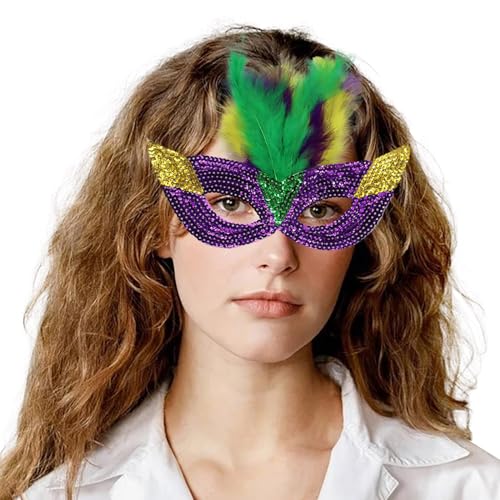 Allbestop Venezianische Masken,Halloween/Party/Ball Prom/Karneval/Hochzeit/Wanddekoration Schwarz Maskerade Masken Maske Damen Maske Schwarz Kostüm Fasching Deko von Allbestop