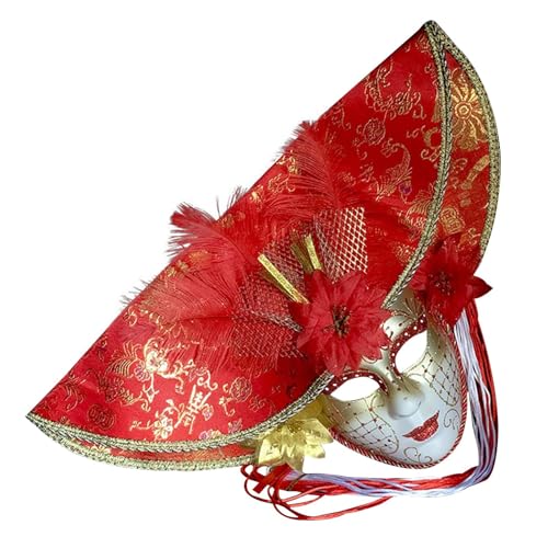 Allbestop Venezianischen Maske Kostüm,Augenmaske Venice, Ornamente, Maskenball, Venedig, Karneval, Kostüm Maskerade Spitzenmasken Für Damen Masken Fasching Partner Kostüme Erwachsene Cat Mask von Allbestop