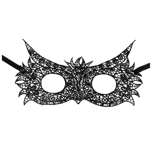 Allbestop Venezianischen Maske Kostüm,Für Halloween-Party, Karneval, Maskarade-Ball Schwarz Augenmaske Maskerade Mode Party Cosplay Maskenball Masken Venedig Maskenball Kleid Und Kostüme Black Mask von Allbestop