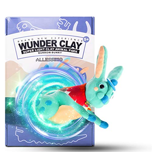 Allessimo 3D Air-Dry Clay Puzzle Rabbit Clay Kit für Jungen Mädchen, Build Jigsaw Assembly Puzzles für Kinder ab 5 Jahren von Allessimo