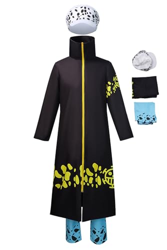 Alleyon Trafalgar Law Cosplay Anime Mantel Robe Law Kostüm Umhang mit Hat M von Alleyon