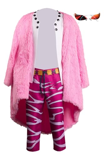 Alleyon Doflamingo Cosplay Sonnenbrille Doffy Kostüm Donquixote Doflamingo Anime Outfit M von Alleyon