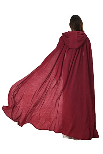 Alleyon Hexe Kostüm Umhang mit Kapuze Cosplay Vampir Kostüm Halloween Cape von Alleyon